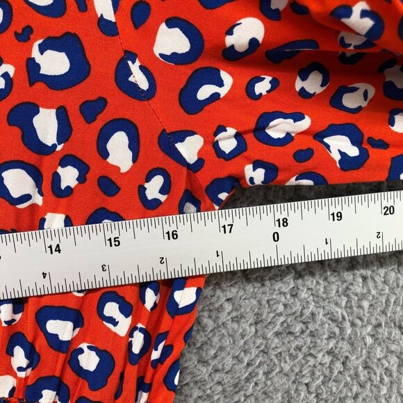 NWT Graceatwood The Drop Long Sleeve Midi Dress Sz S Red Leopard Print V-Neck - Picture 10 of 12